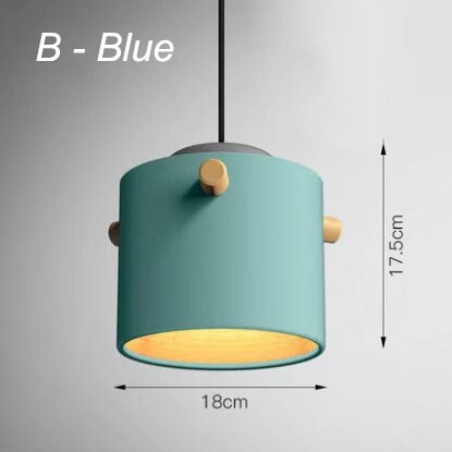 Wooden Bucket Pendant Lights Fixture