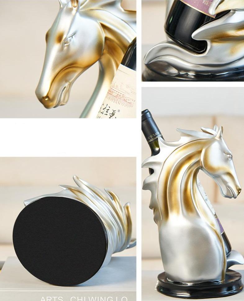 Horse-Shaped Artisan Horse Wine Holder