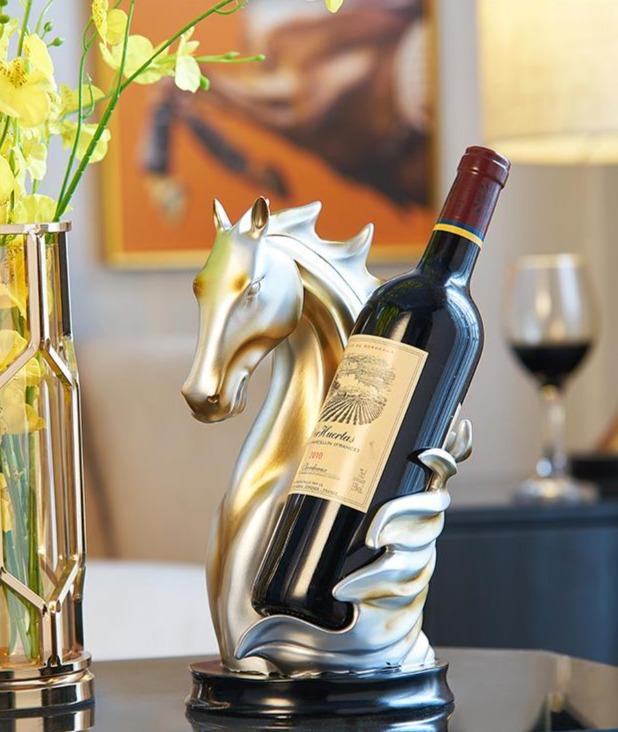 Horse-Shaped Artisan Horse Wine Holder