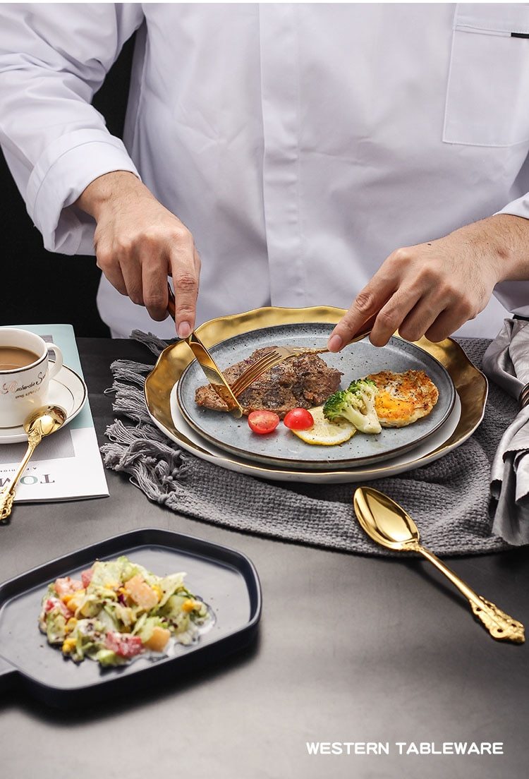 Luxury Elegant Gold & Silver Flatware Set