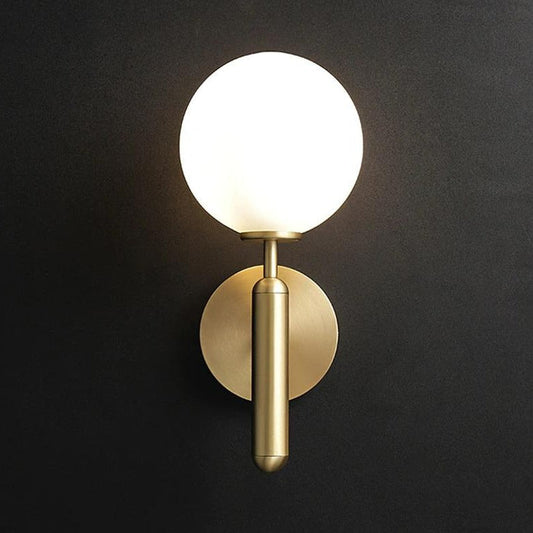 Modern Glass Globe Wall Sconce