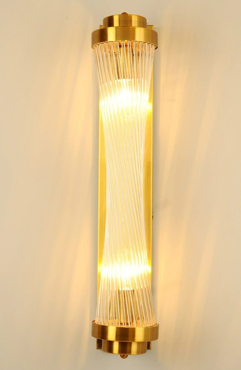 Modern Glass Column Wall Sconce