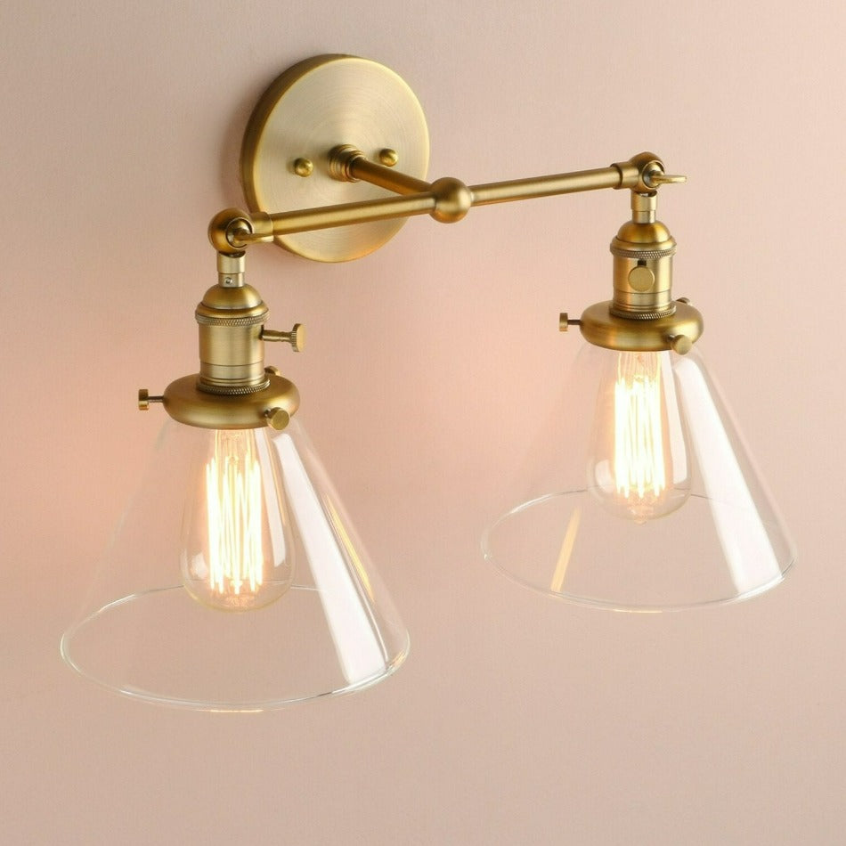 Two-Bulb Franklin Vintage Wall Sconce