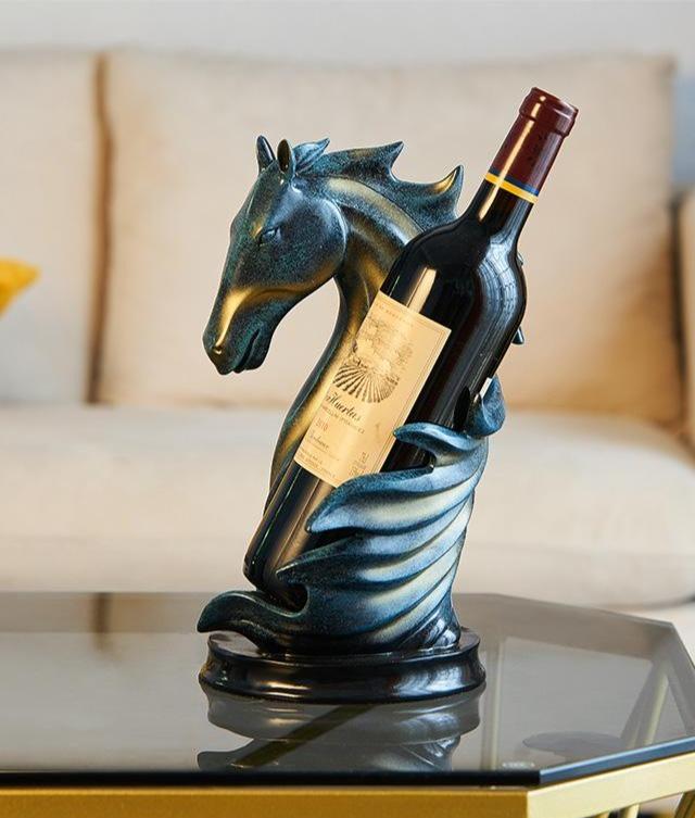 Horse-Shaped Artisan Horse Wine Holder