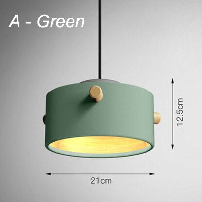 Wooden Bucket Pendant Lights Fixture