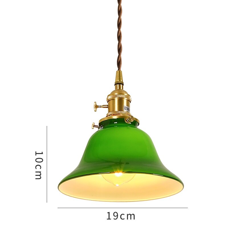 Vintage Style Green Pendant Light