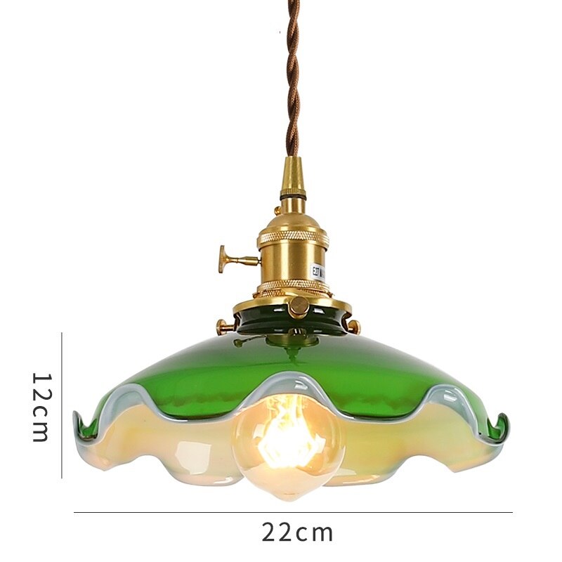 Vintage Style Green Pendant Light