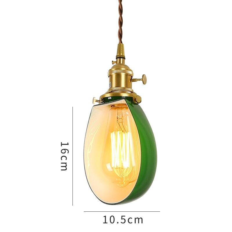 Vintage Style Green Pendant Light