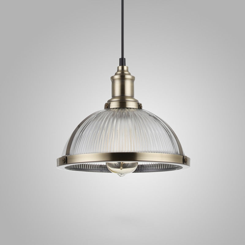 Thatcher - Retro Textured Glass Pendant Lights