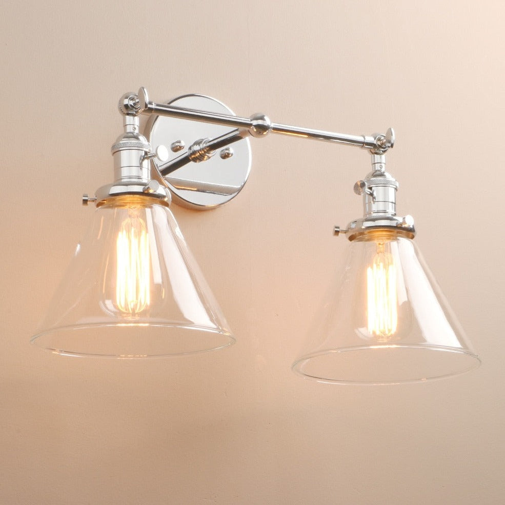 Two-Bulb Franklin Vintage Wall Sconce