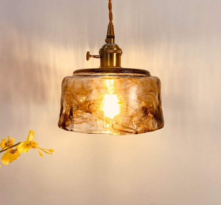 Vintage Hand-Blown Glass Pendant Lights