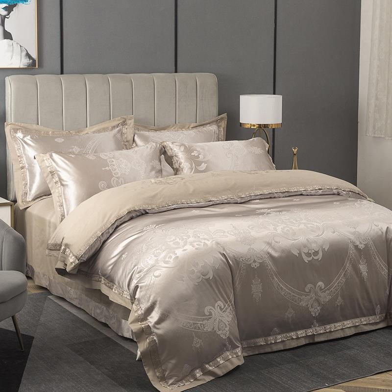 Luxury Espresso Jacquard Bedding Set