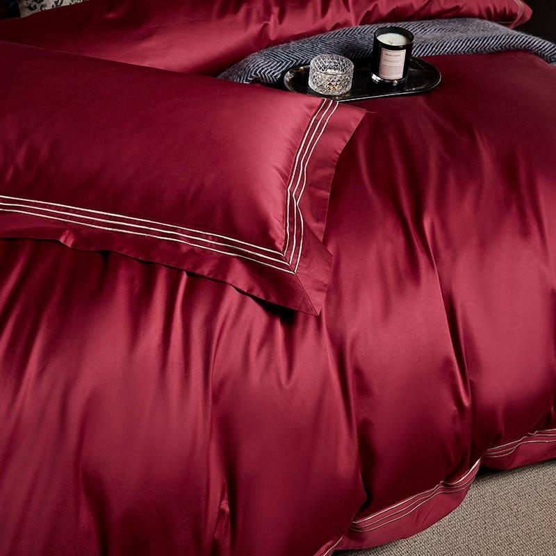 Red Luxury Egyptian Cotton Duvet Set