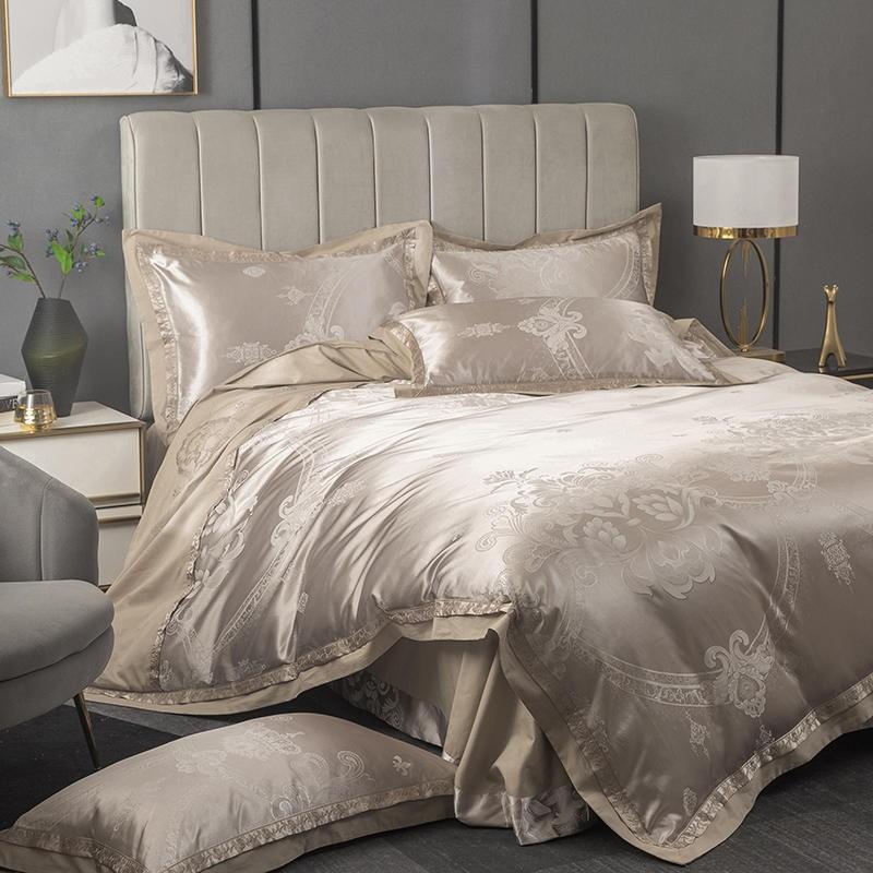 Luxury Espresso Jacquard Bedding Set