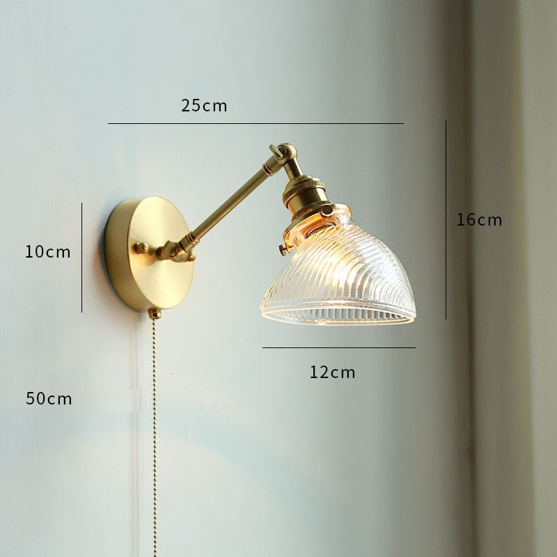 Modern Style Ceramic Pull Chain Wall Light