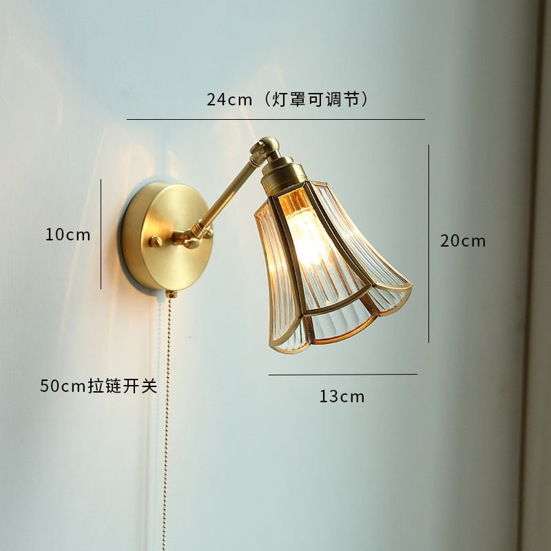 Modern Style Pull Chain Wall Light