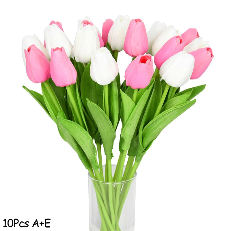 Tulip Artificial Flower Bouquet Decoration (10 Pieces)