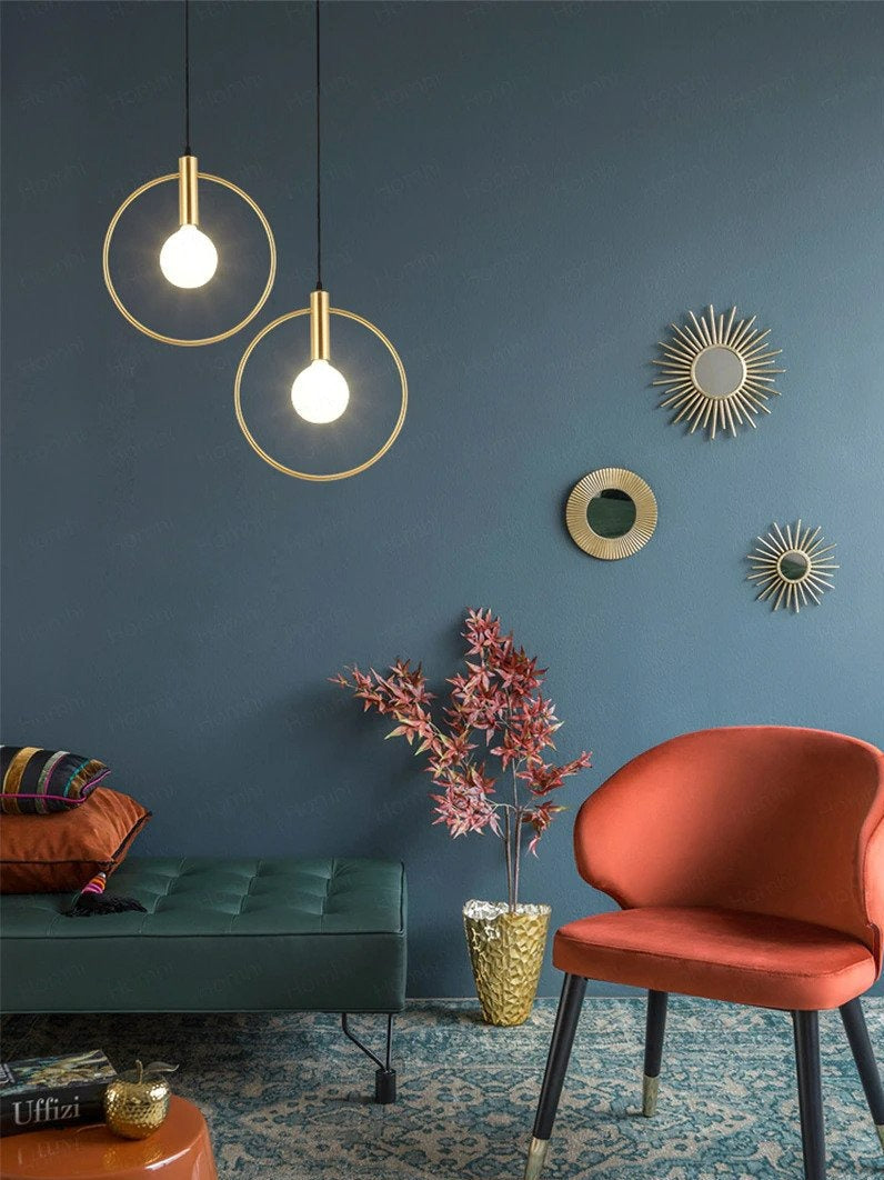 Modern Frosted Glass Globe Pendant Lights