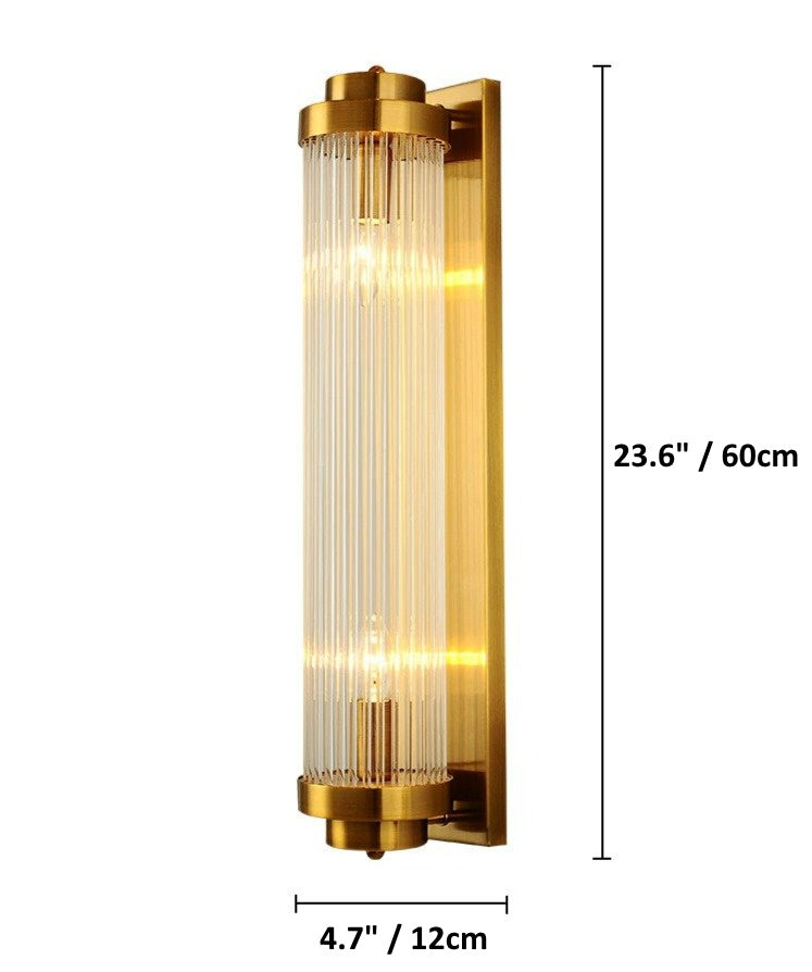 Modern Glass Column Wall Sconce