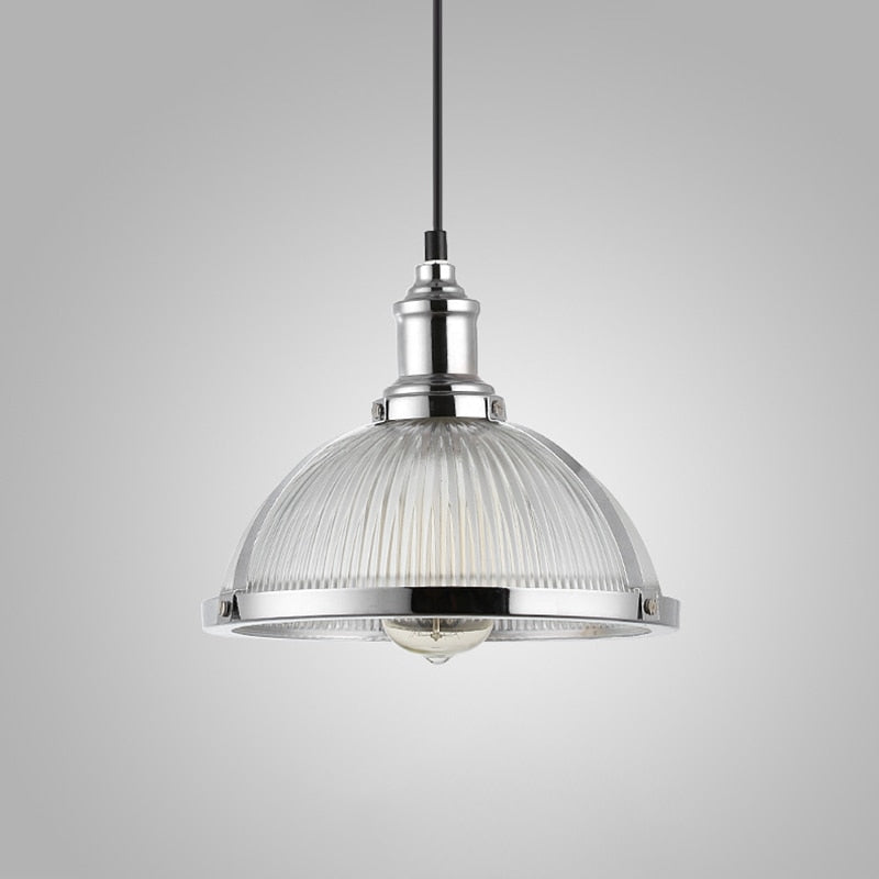 Thatcher - Retro Textured Glass Pendant Lights