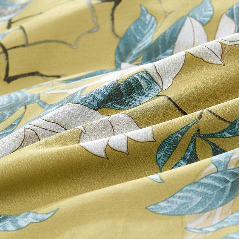 Solarosa Yellow Silky Egyptian cotton style Duvet Cover Set - Nordic Side - Bedding, Birds, cotton, Egyptian, Set, Silky, Solarosa, style, us, Yellow