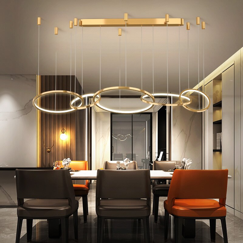 Modern Design Golden Rings Chandelier