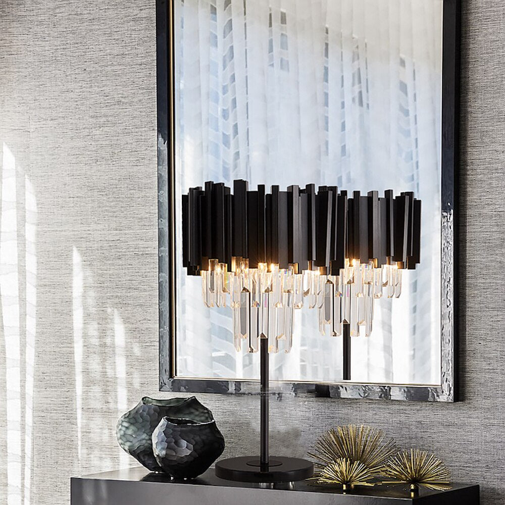 Black Crystal Luxury Table Lamp