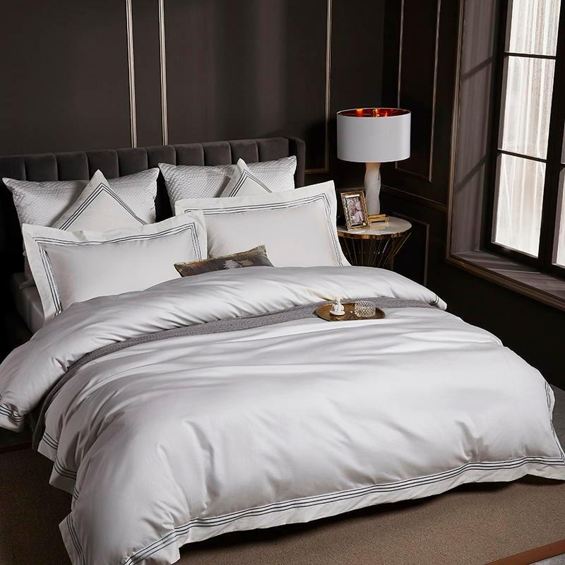 Majestic Pure White Duvet Cover Set