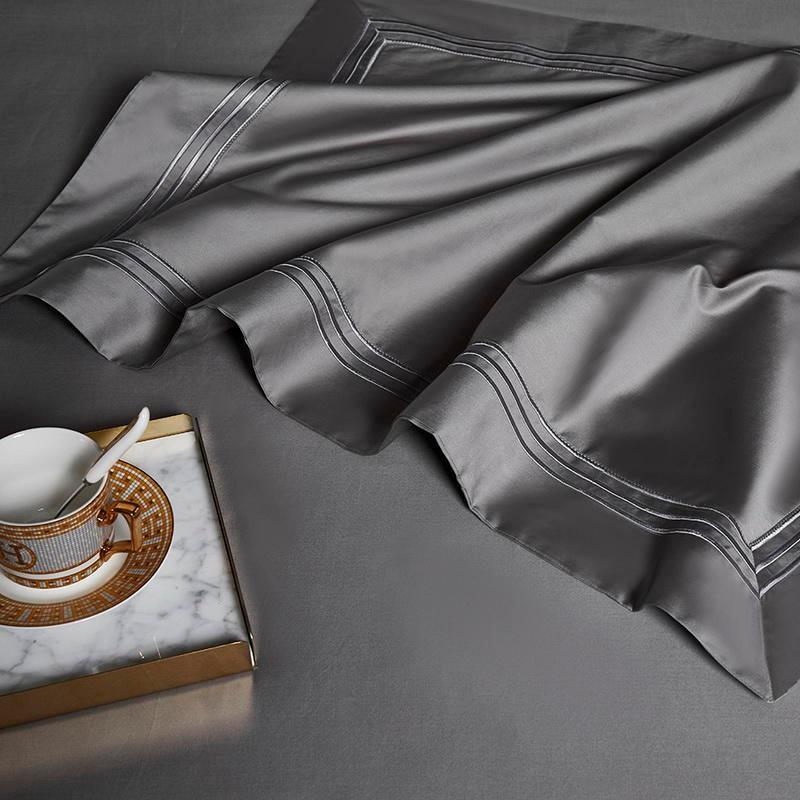 Elegant Gray Egyptian Duvet Set