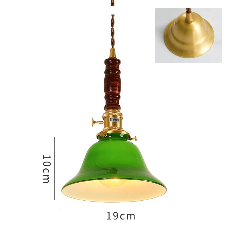 Vintage Style Green Pendant Light