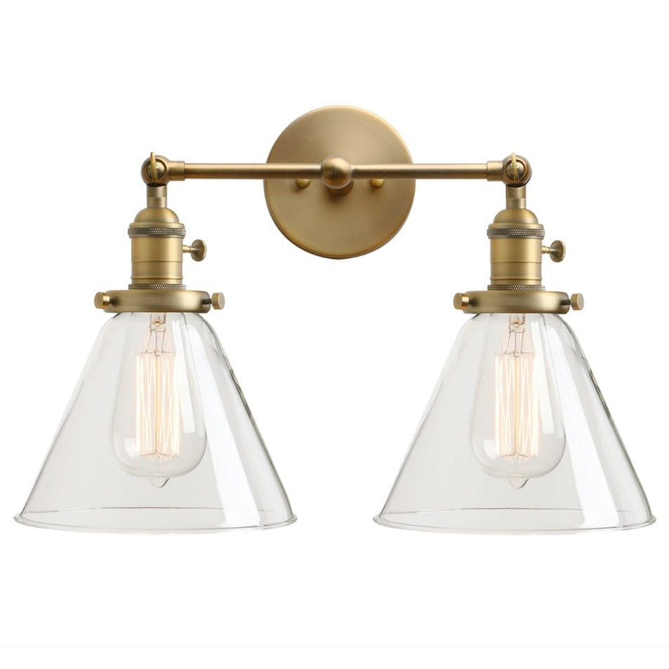 Two-Bulb Franklin Vintage Wall Sconce