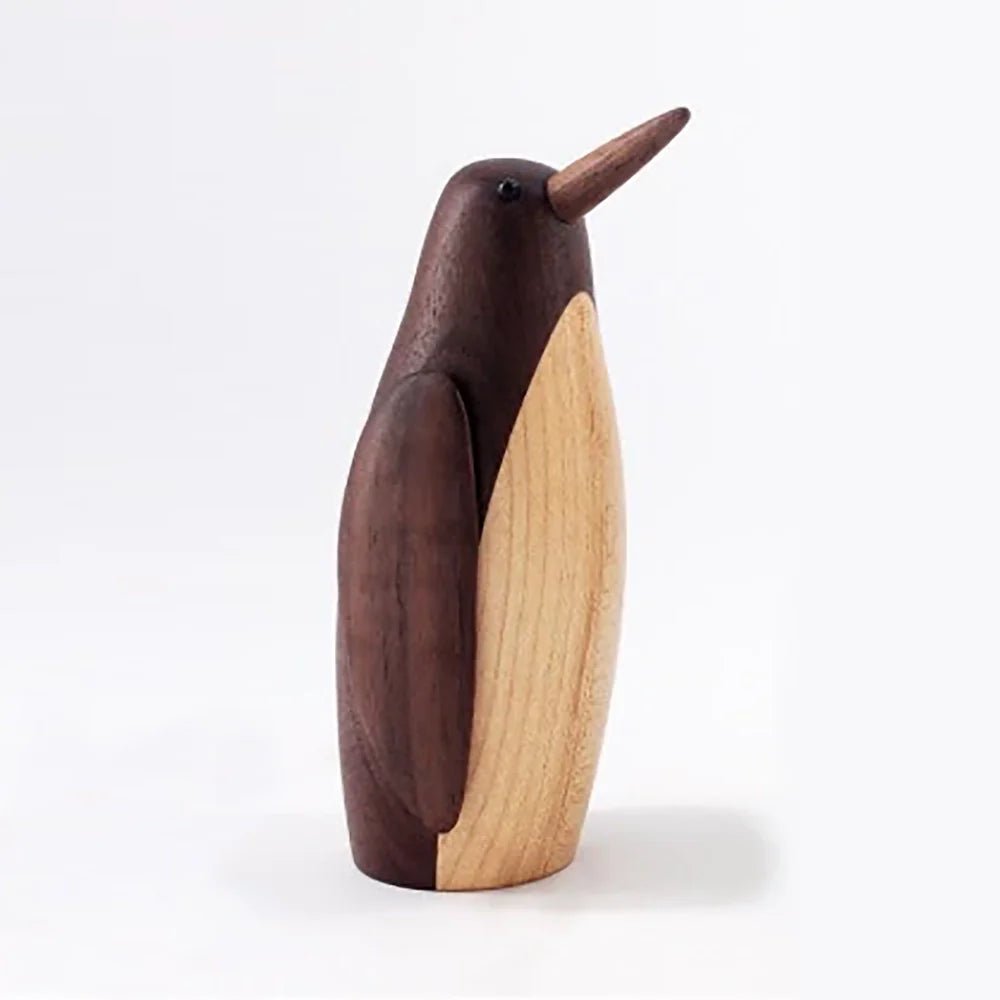 Wooden Penguins Decorative Figurines