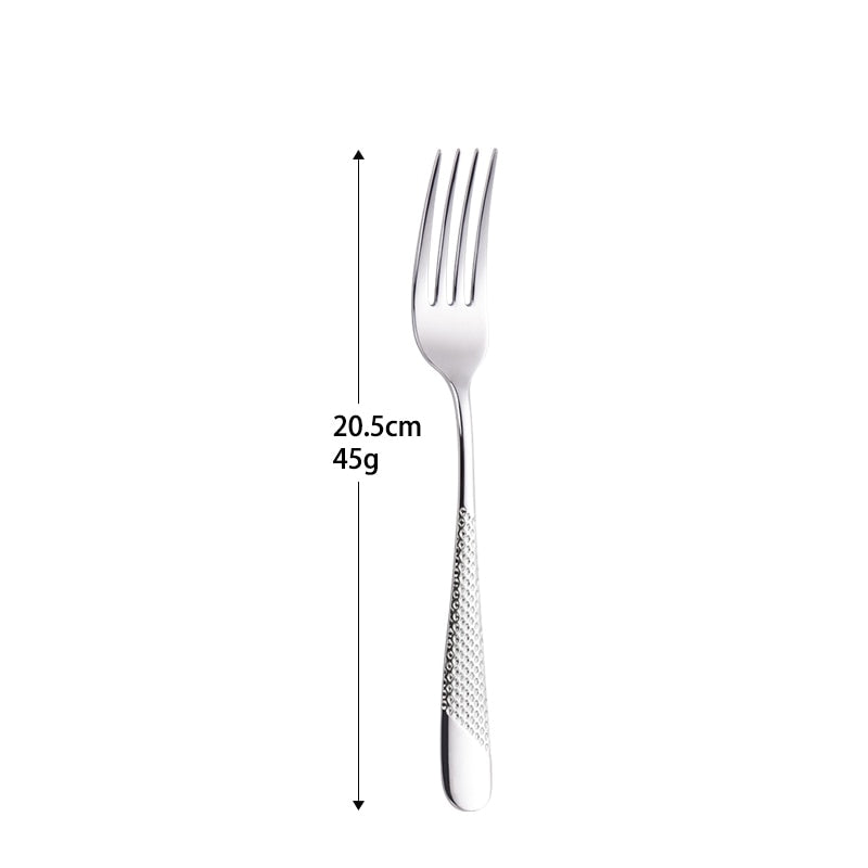 Modern Textured Handle Silverware Set