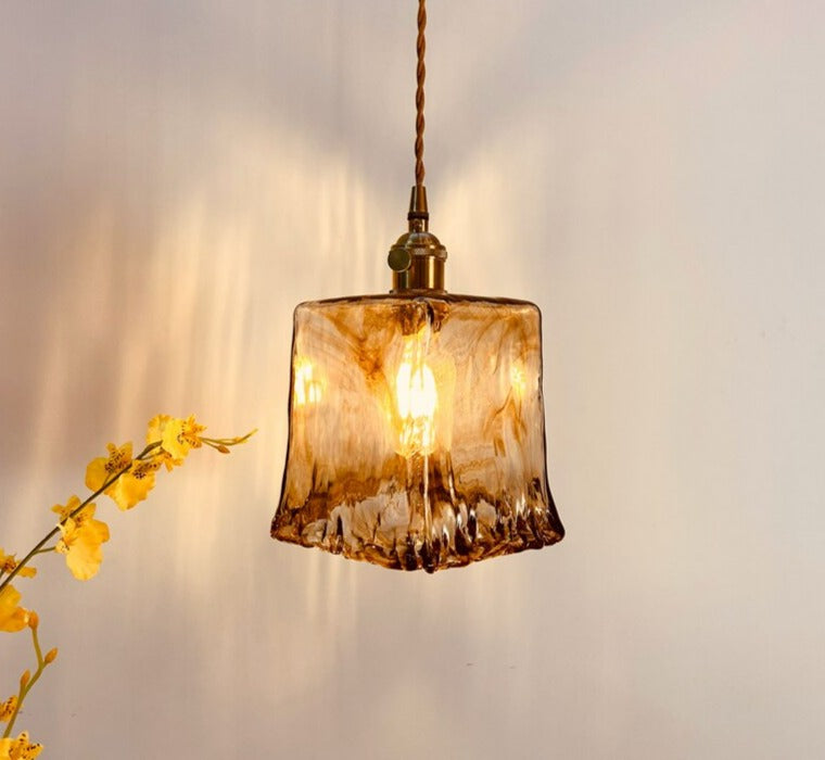 Vintage Hand-Blown Glass Pendant Lights