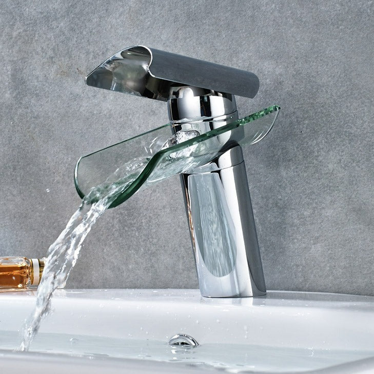 Modern Glass Waterfall Faucet