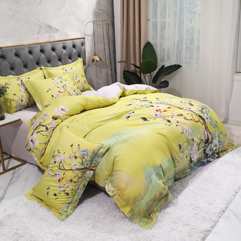 Yellow Luxury Egyptian Cotton Duvet Set