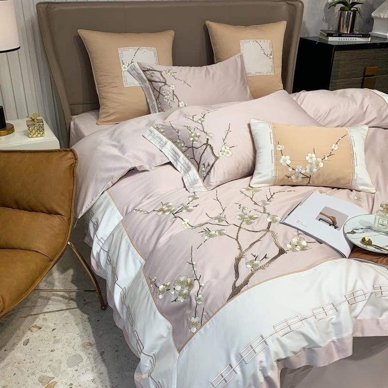 Peach Luxury Egyptian Cotton Duvet Set