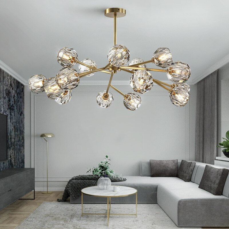 Modern Style Golden Molecules Chandelier