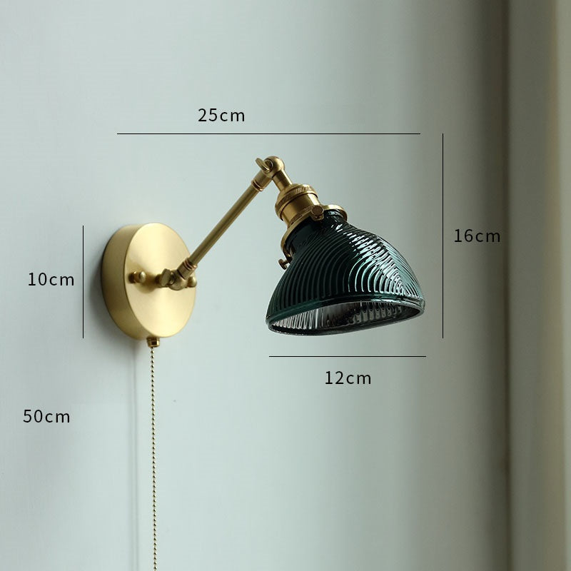 Modern Style Ceramic Pull Chain Wall Light