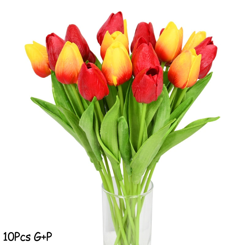 Tulip Artificial Flower Bouquet Decoration (10 Pieces)