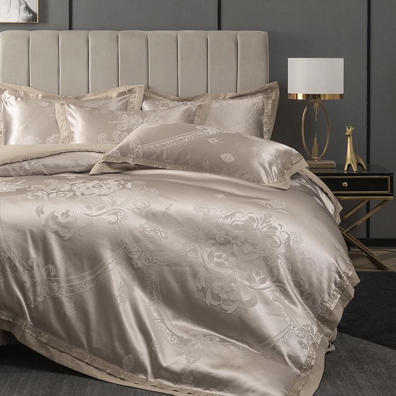 Luxury Espresso Jacquard Bedding Set