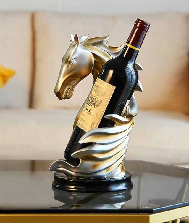 Horse-Shaped Artisan Horse Wine Holder