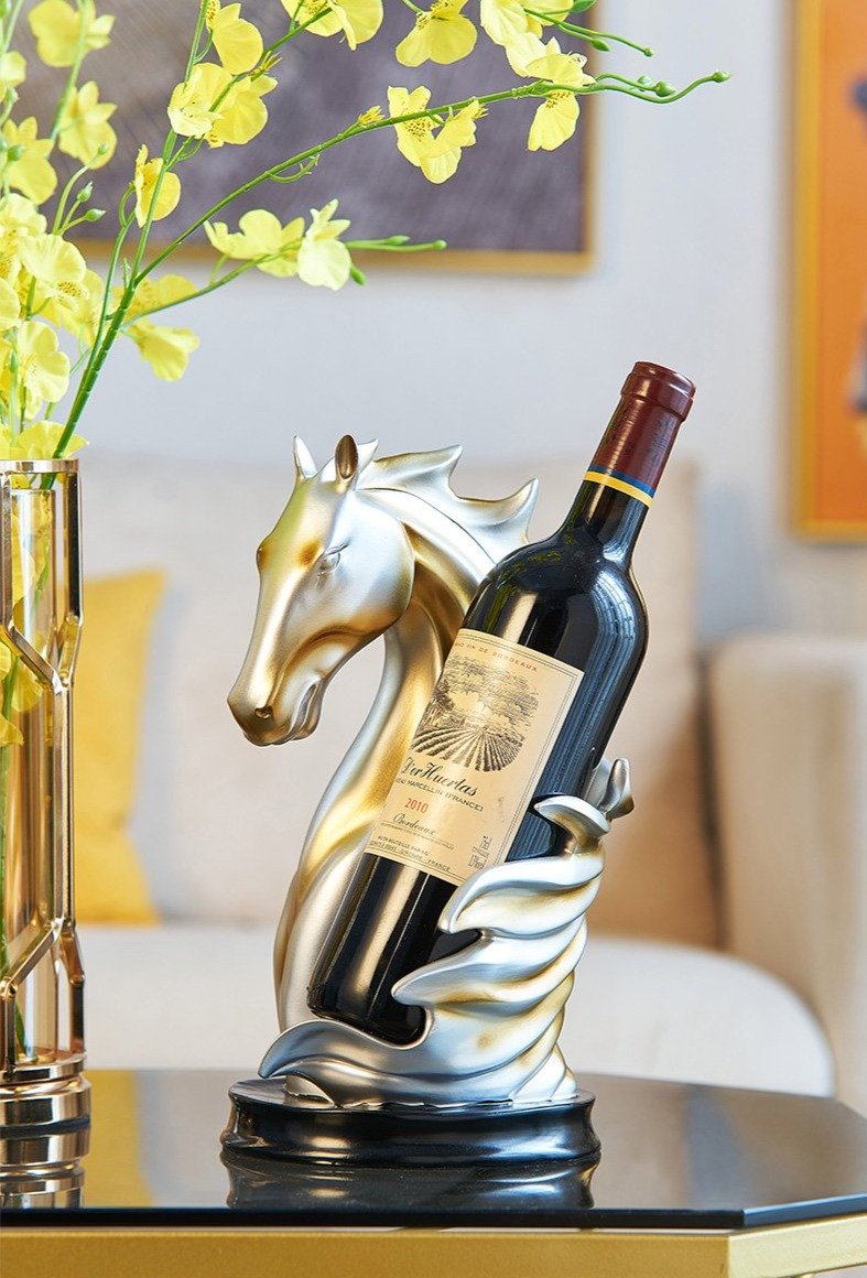 Horse-Shaped Artisan Horse Wine Holder