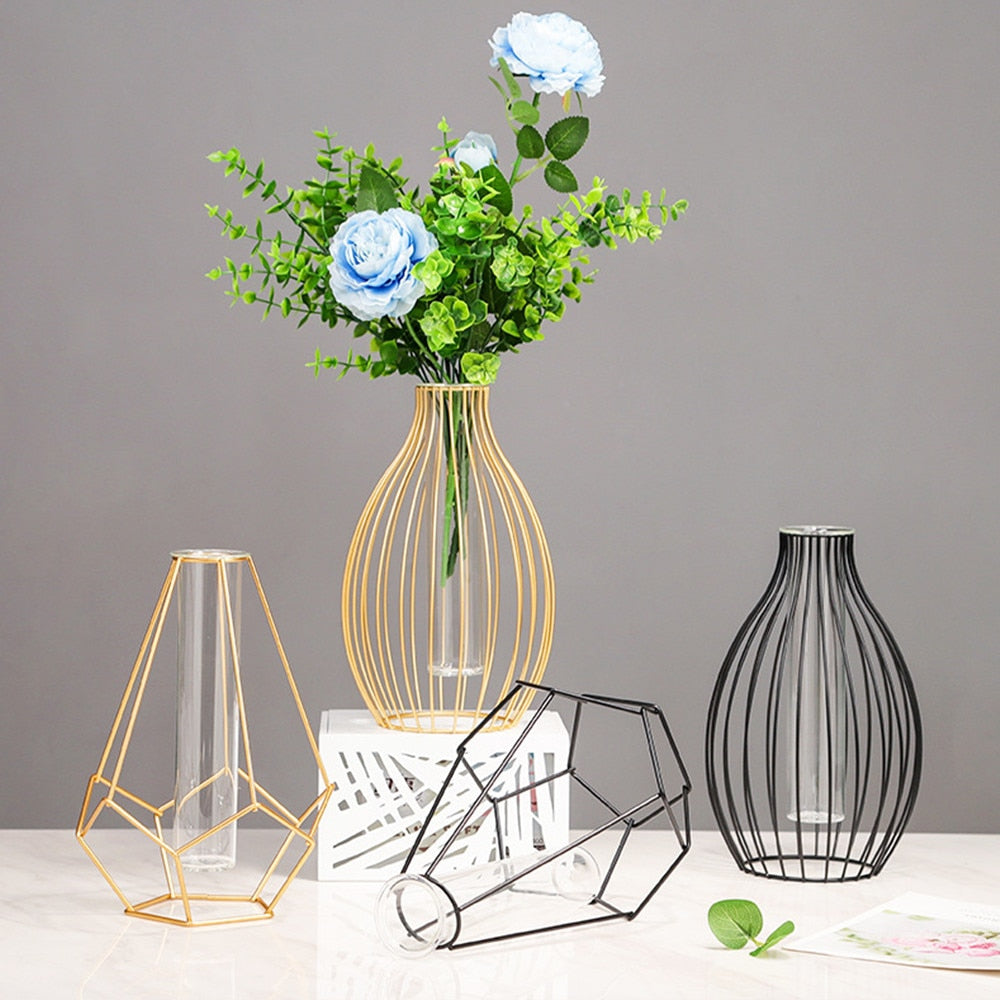 Wireframe Vases Decorative Home Accents