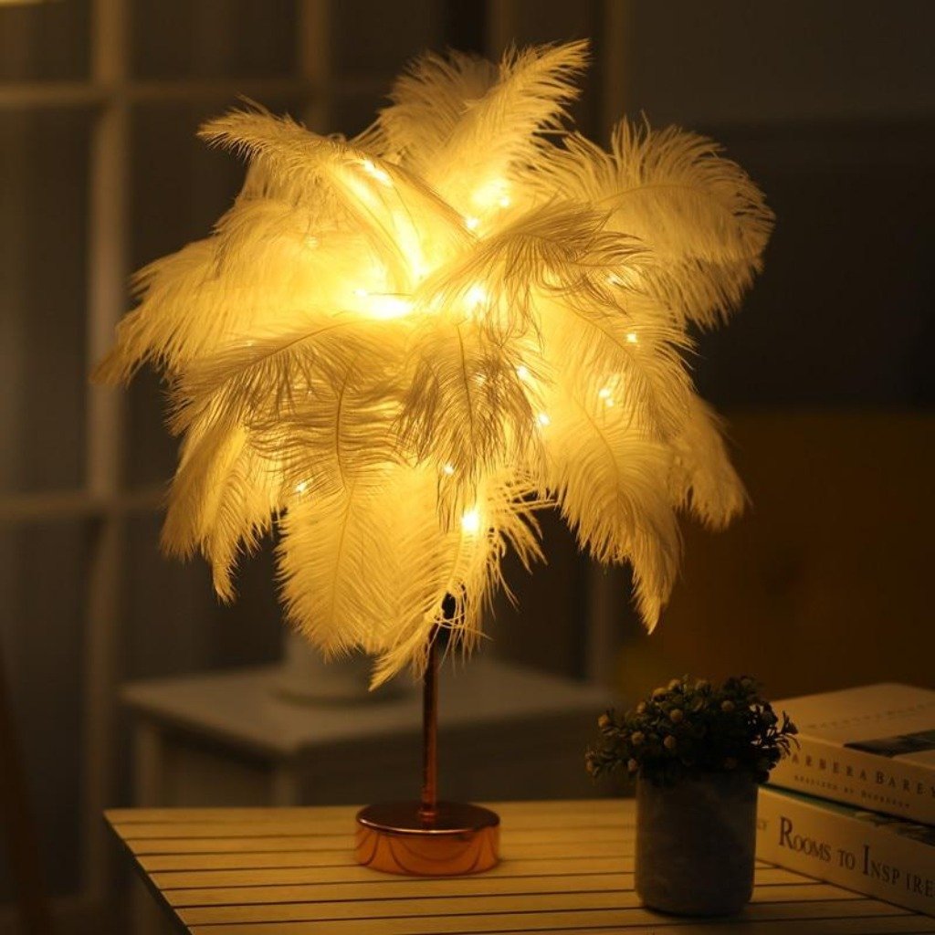 Feather Palm Tree RC Lamp | Sparkly Treesâ¢ - Nordic Side - carthook_bathbuddy_upsell, carthook_checkout