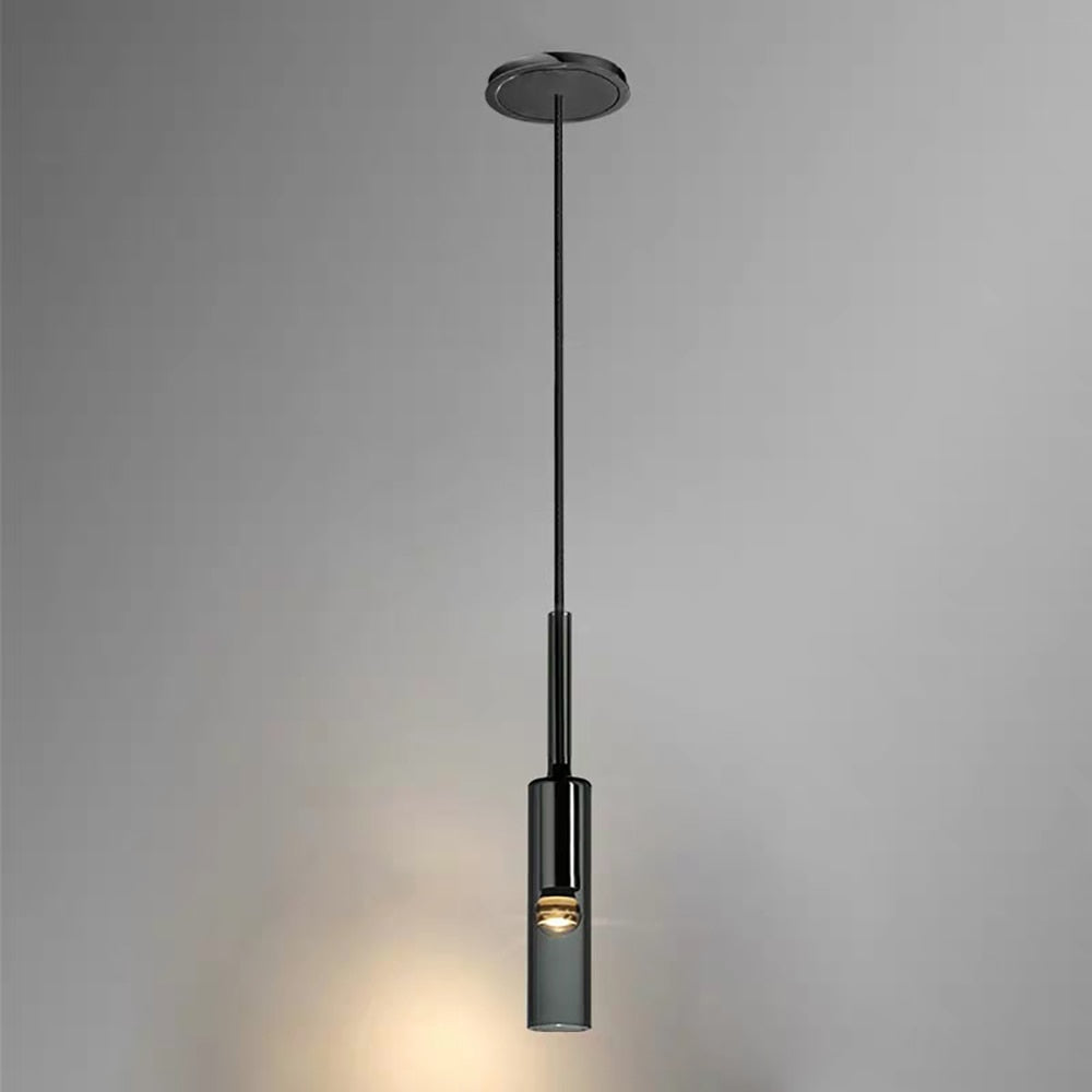 Modern Glass Copper Pendant Light