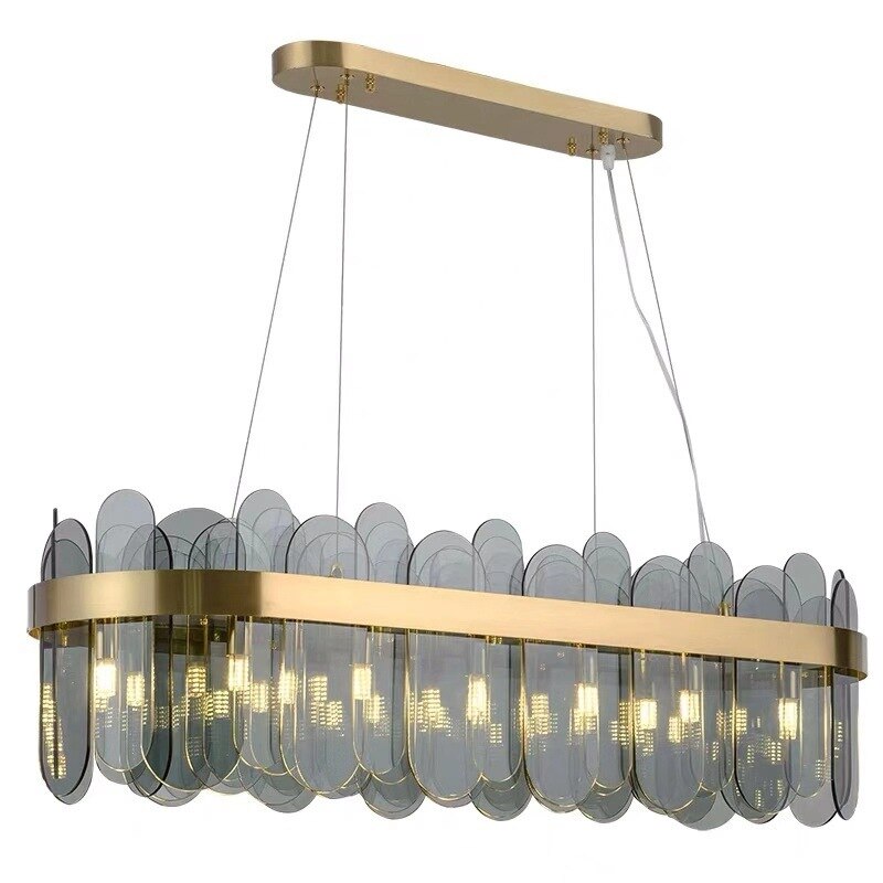 Modern Style Oval Shards Chandelier