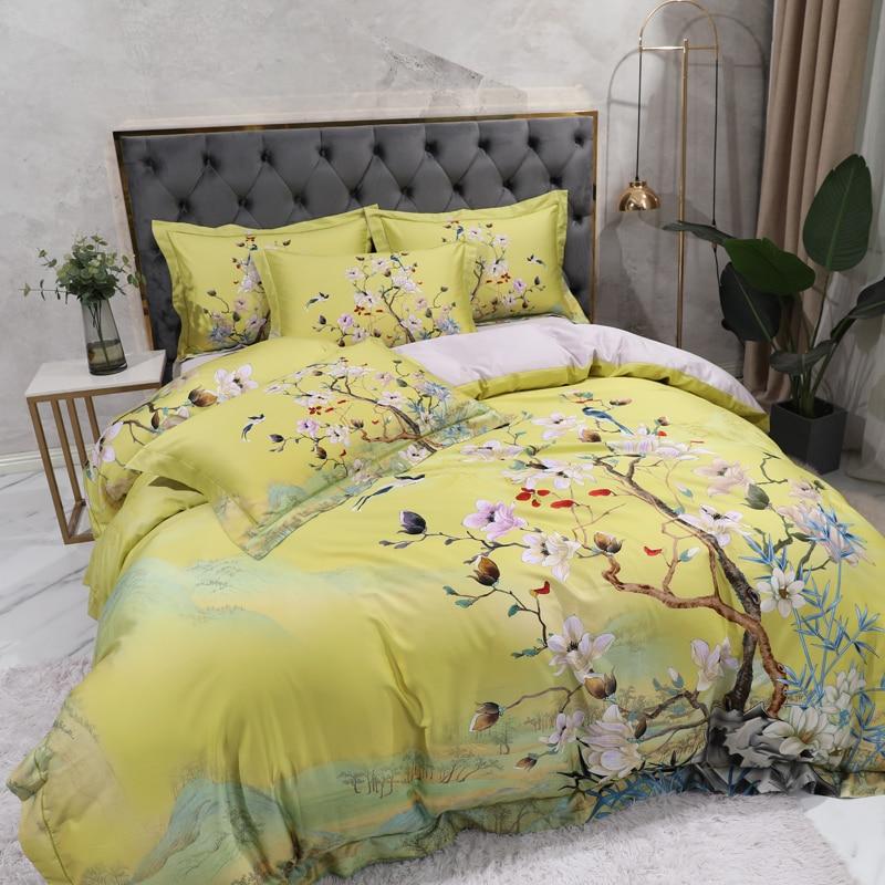 Yellow Luxury Egyptian Cotton Duvet Set