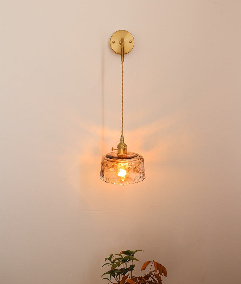 Vintage Hand-Blown Glass Wall Sconces