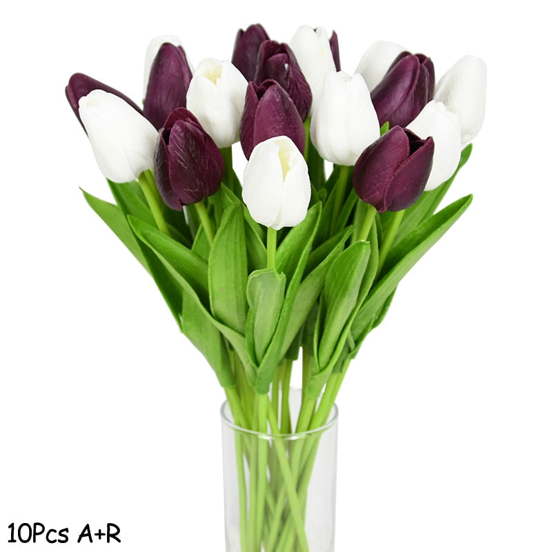 Tulip Artificial Flower Bouquet Decoration (10 Pieces)